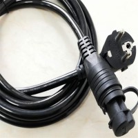 power cord with male female plug engine heating 3G1.5mm2  power cable cold  anti-friction cable  Defa plug H07BQ